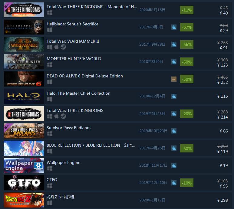 steam冬季特卖时间打折力度 G胖破产啦