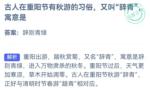 小鸡庄园最新答案10.4 重阳辞青寓意是什么