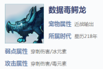 我的起源数据毒鳄龙在哪抓 数据毒鳄龙属性及捕捉技巧