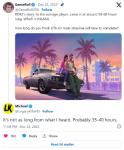 《GTA6》的主线剧情可能有35-40个小时
